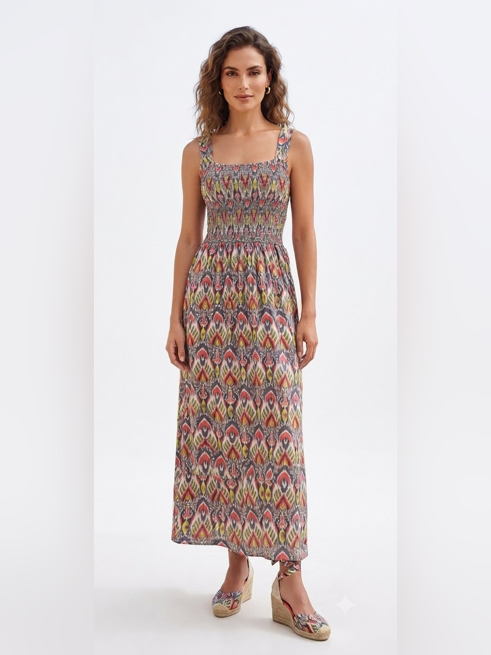 Dear John Multicolor Smocked Maxi Dress